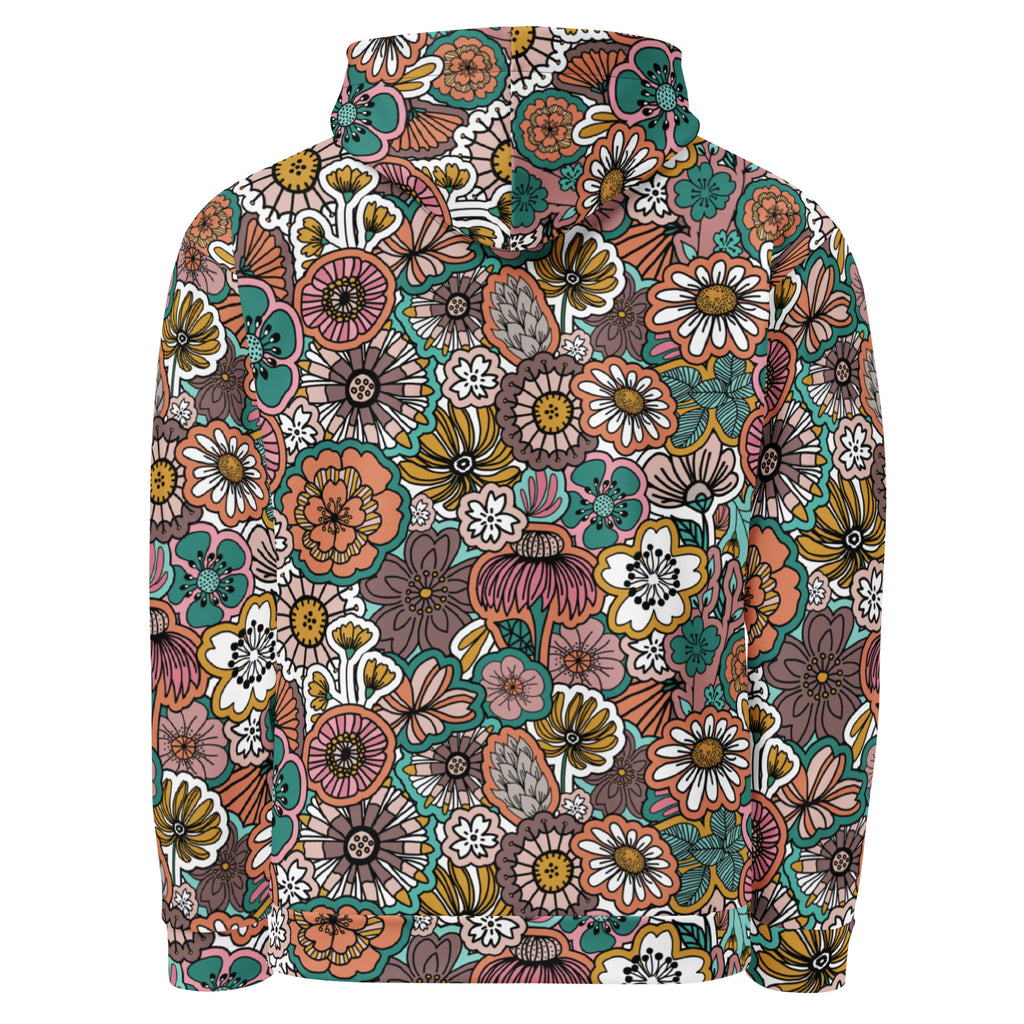 Sticker Book Flowers Unisex Hoodie