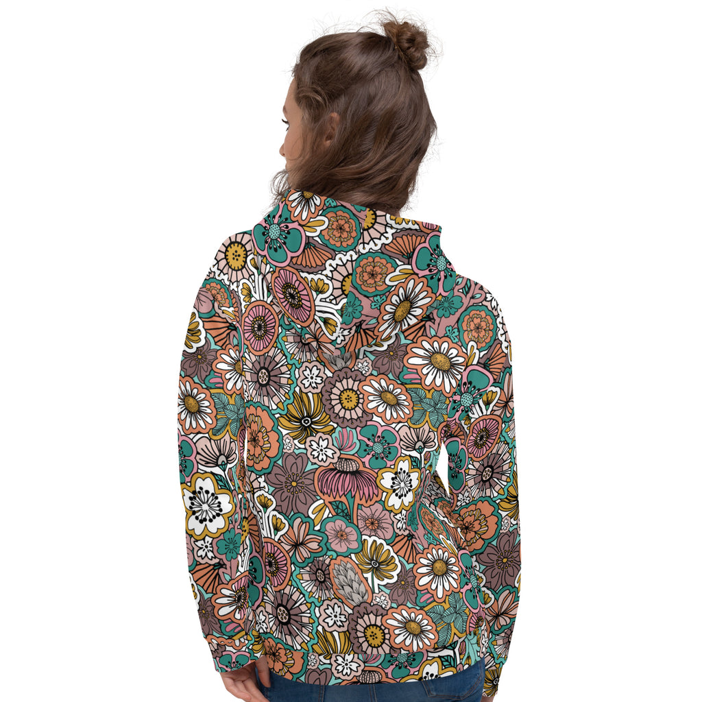 Sticker Book Flowers Unisex Hoodie