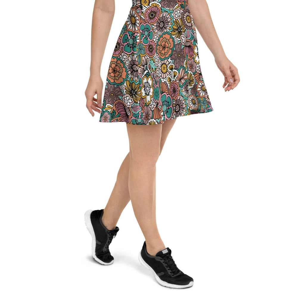 Sticker Book Flower Fields - Skater Skirt