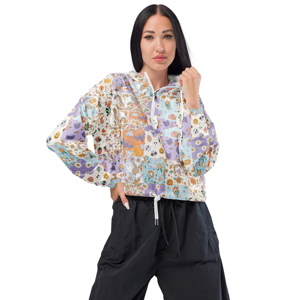 Halloween Quilt Style - Women’s cropped windbreaker