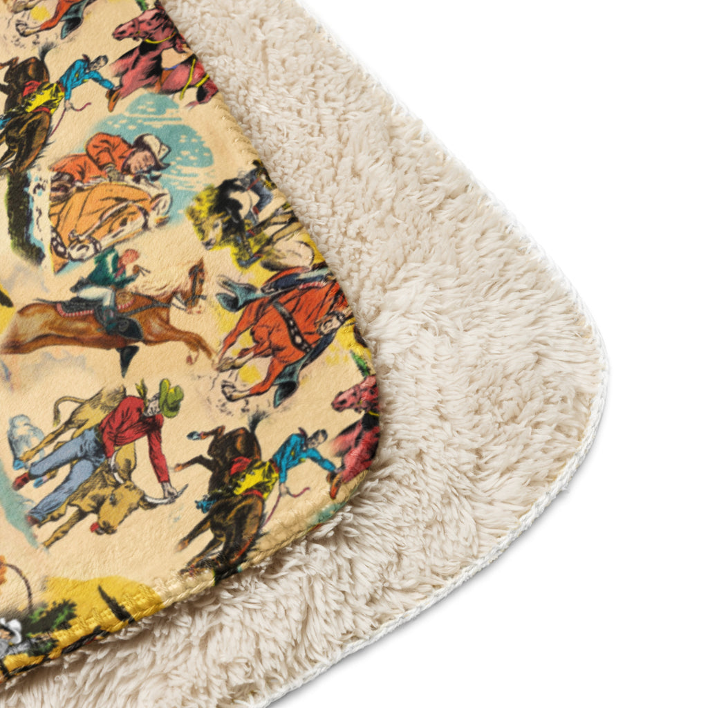 Vintage Cowboy - Sherpa blanket