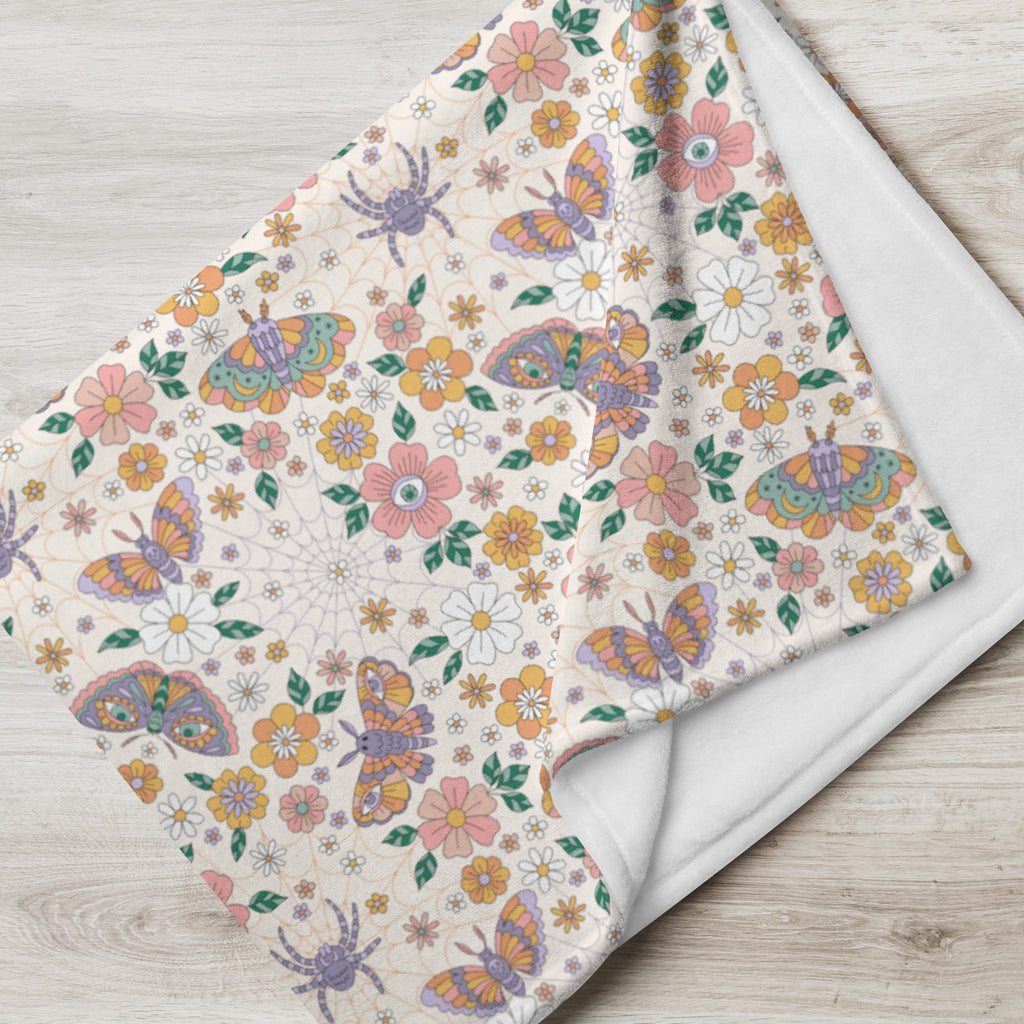 Floral Halloween - Throw Blanket