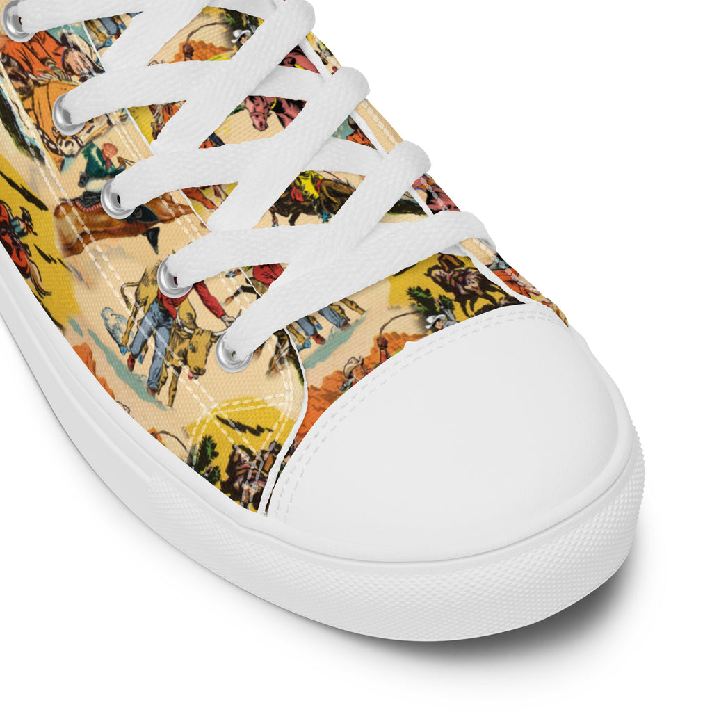 Vintage Cowboy - Women’s high top canvas shoes