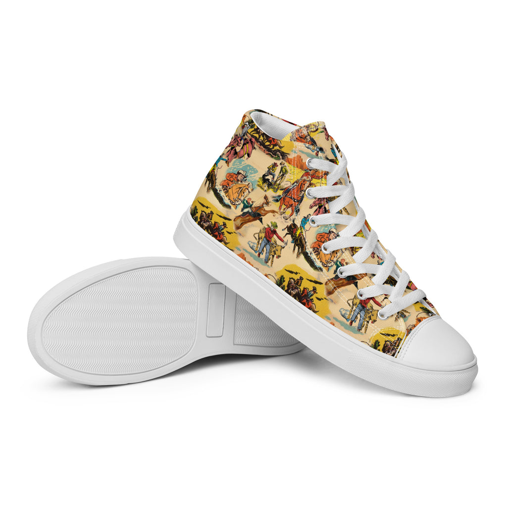 Vintage Cowboy - Women’s high top canvas shoes