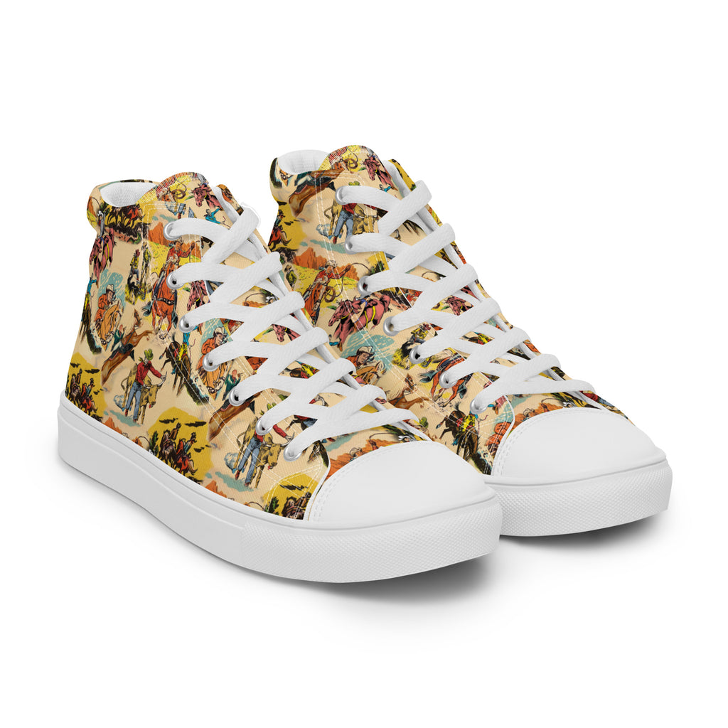 Vintage Cowboy - Women’s high top canvas shoes