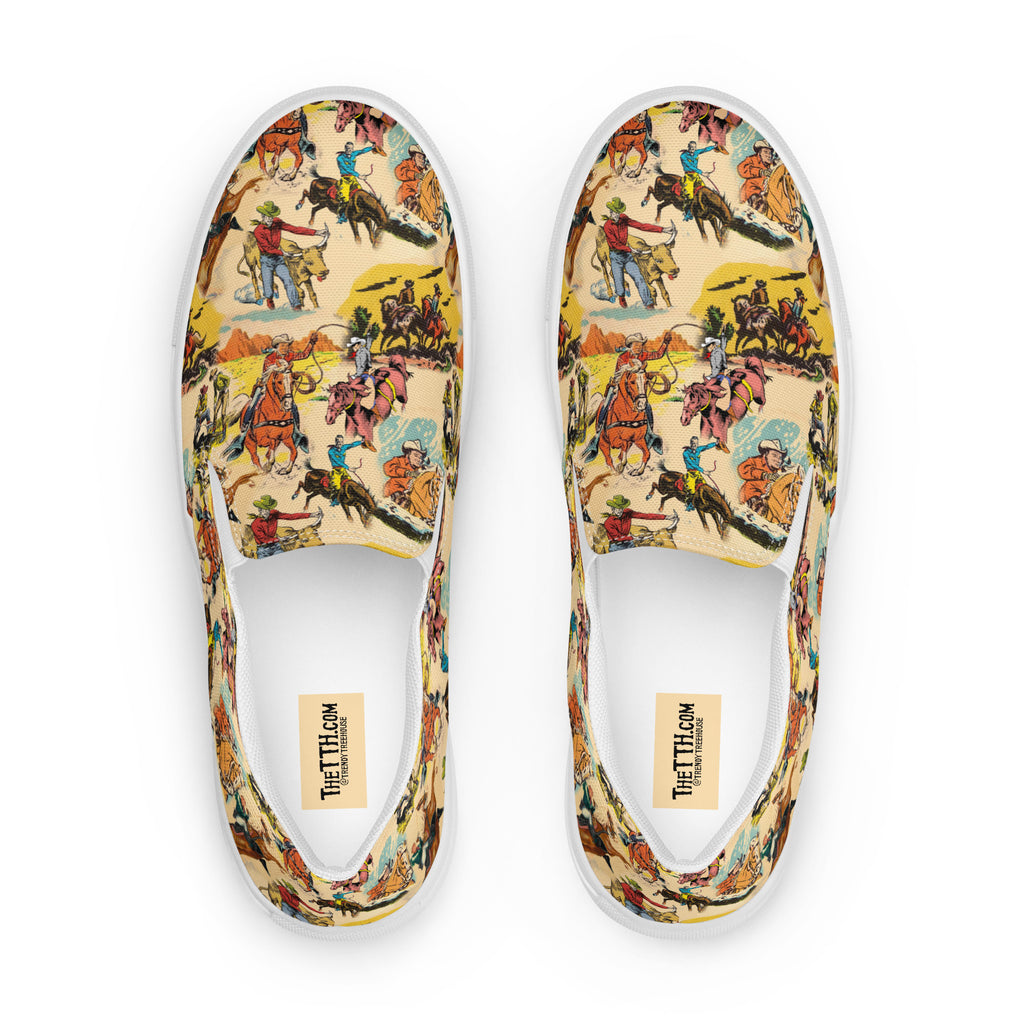 Vintage Cowboy - Women’s slip-on canvas shoes