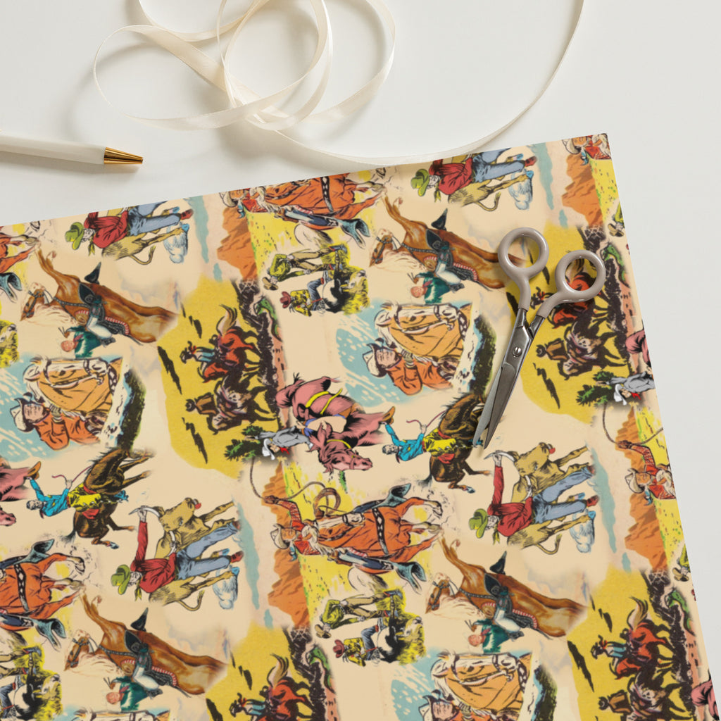 Vintage Cowboy - Wrapping paper - 3 sheets