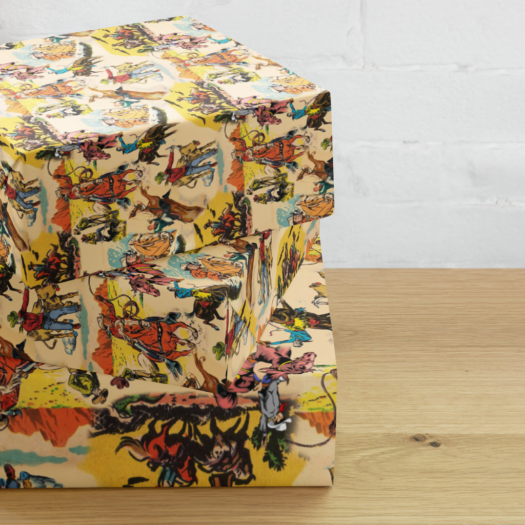 Vintage Cowboy - Wrapping paper - 3 sheets