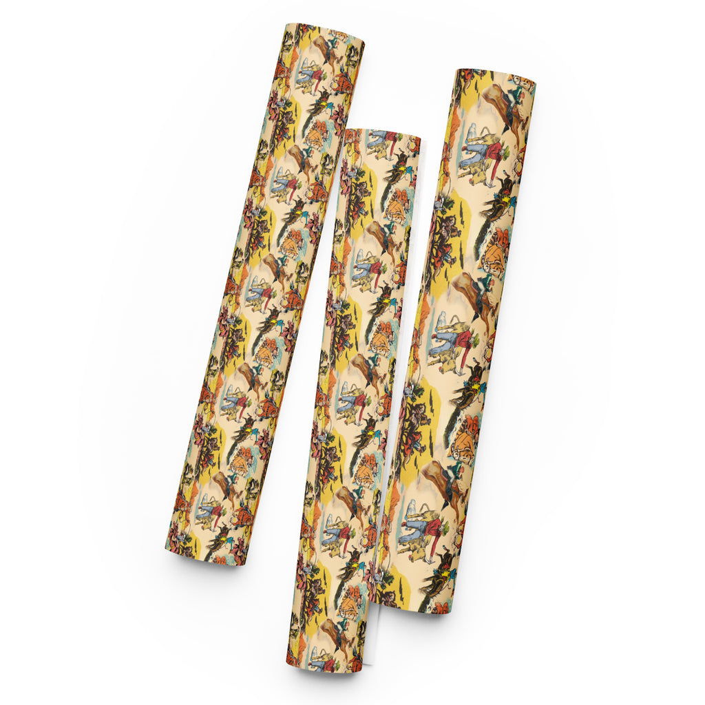 Vintage Cowboy - Wrapping paper - 3 sheets