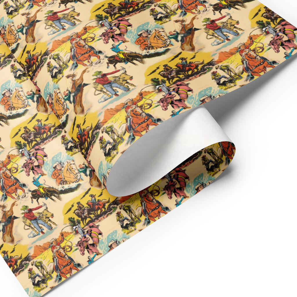 Vintage Cowboy - Wrapping paper - 3 sheets