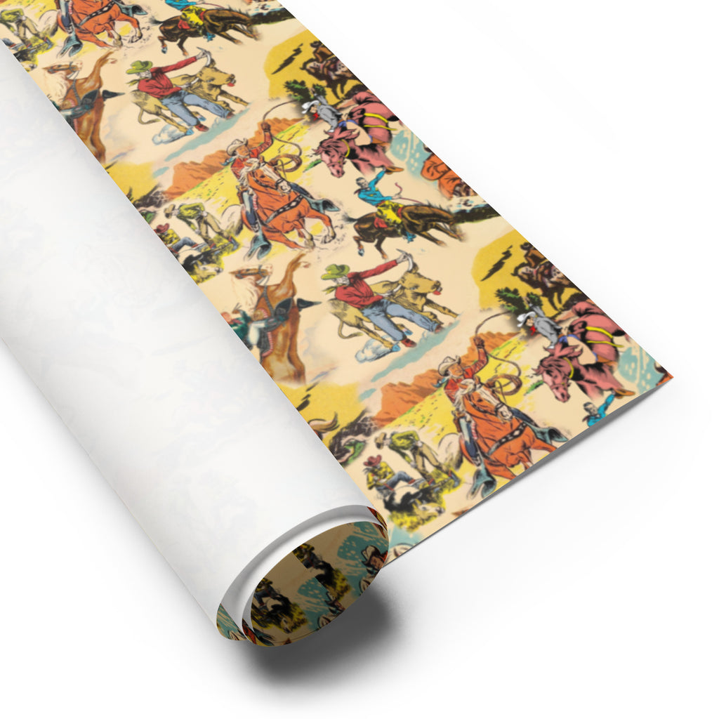 Vintage Cowboy - Wrapping paper - 3 sheets